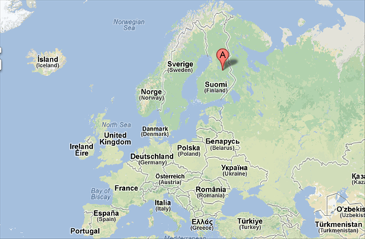 Google map Finlande
