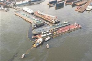 La barge Kill Van Kull à Staten Island
