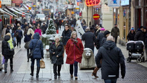 Drottinggatan, l'une des principales rues commerçantes de Stockholm