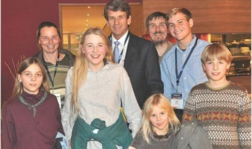 La famille Wunderlich, avec Michael Farris de la HSLDA.