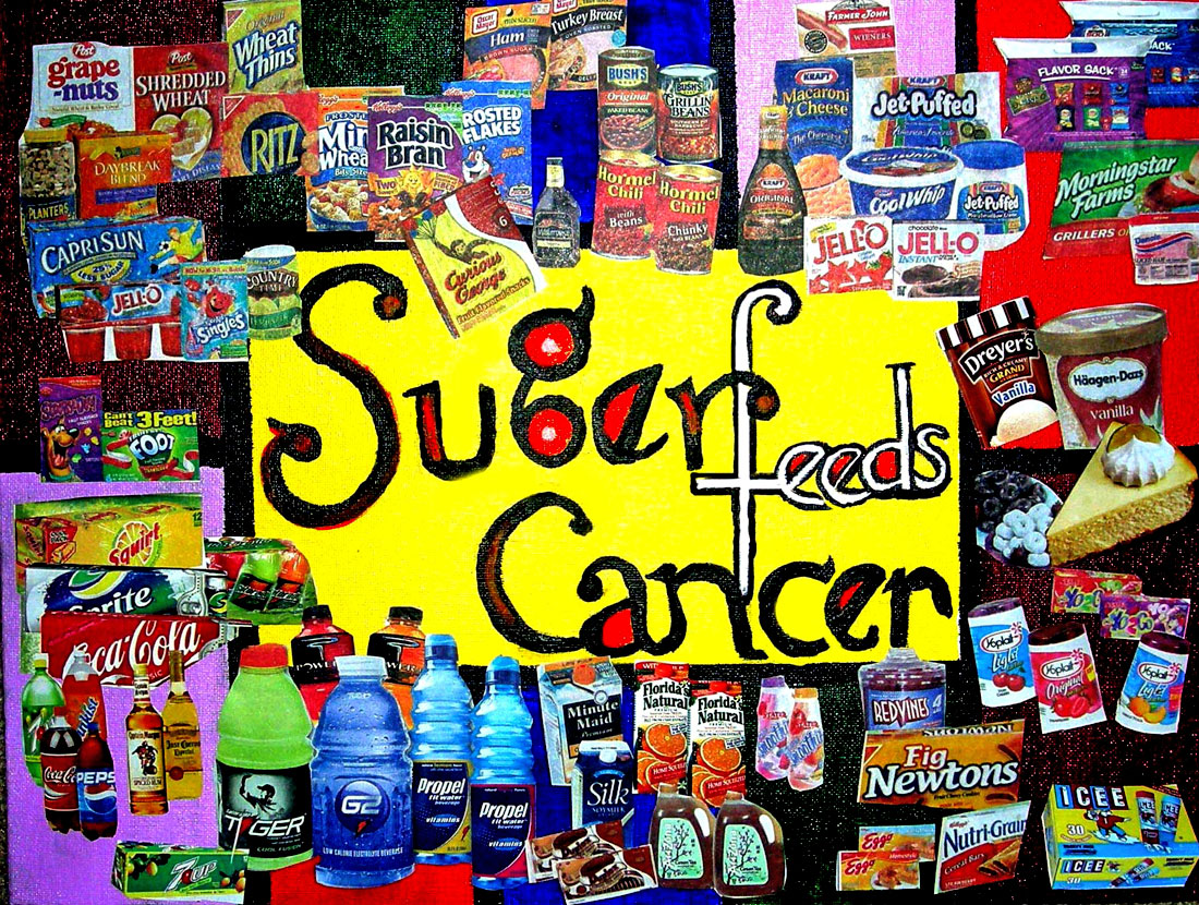 Sugar feeds cancer poster