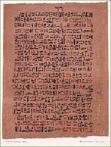 Mentions du safran sur le papyrus d'Ebers
