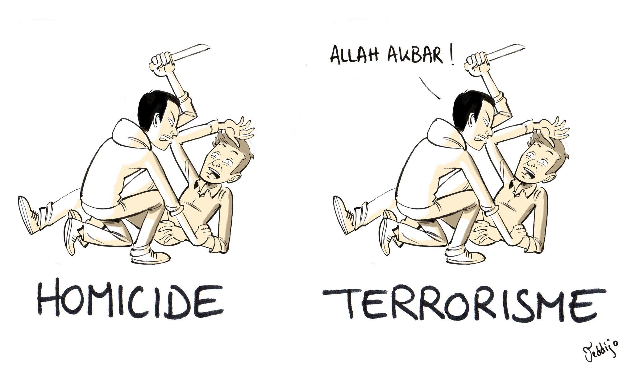 Terrorisme versus Homicide, dessin