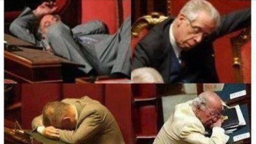 politiciens endormis