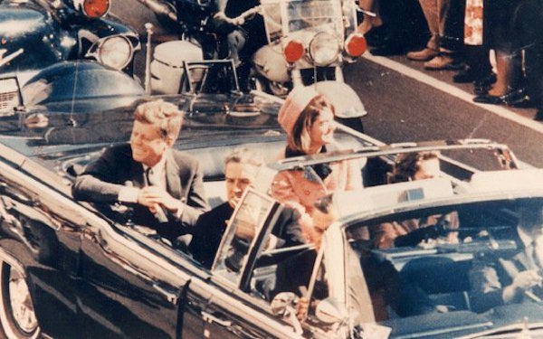 JFK's motorcade in Dallas, Texas