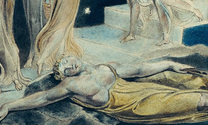 détail l'Echelle de Jacob, William Blake