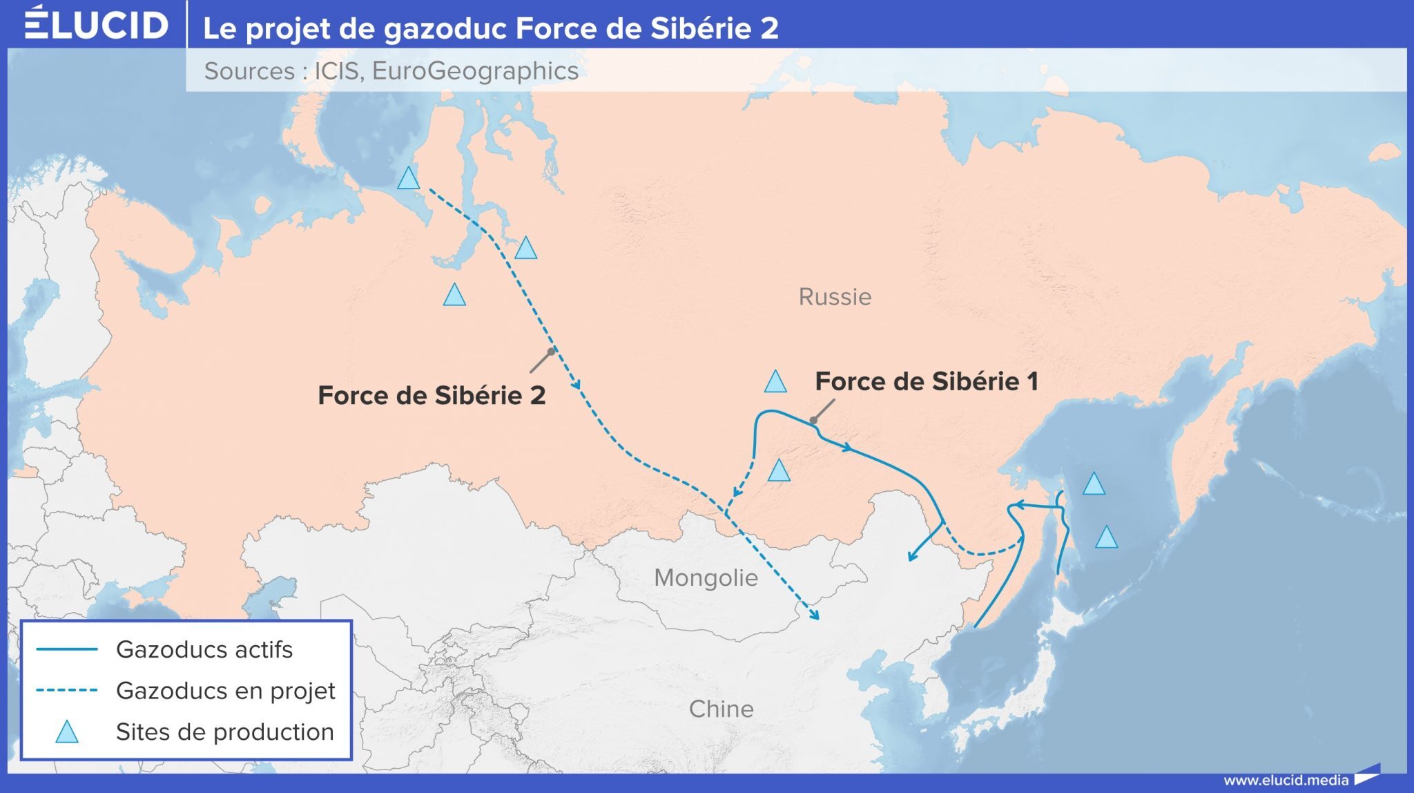 Carte Gazoducs Force de Siberie 2