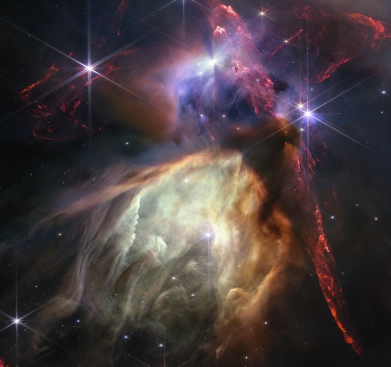La naissance d’étoiles comme notre Soleil dans le nuage de gaz Rho Ophiuchi