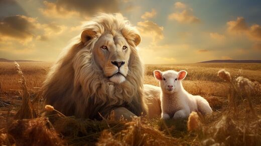lion et mouton