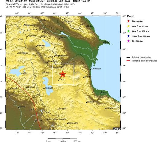 Seism Map Iran