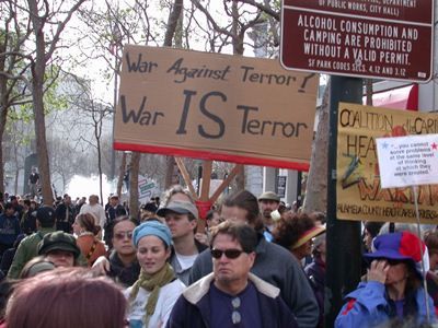 War against terror US's demonstration 