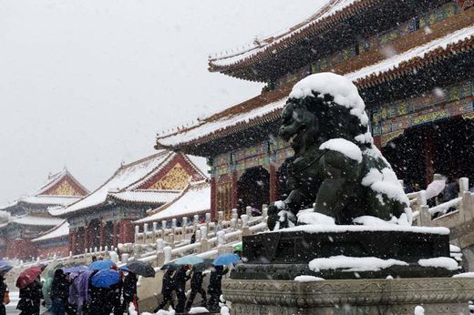 Beijing under snow