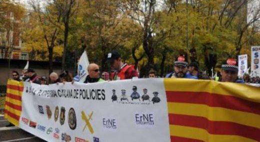 Demonstration of cops in Madrid