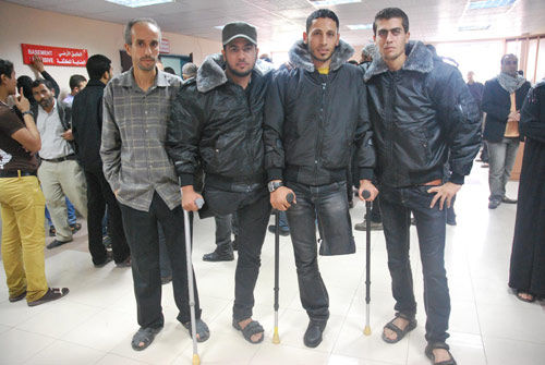 Hommes amputés à Gaza