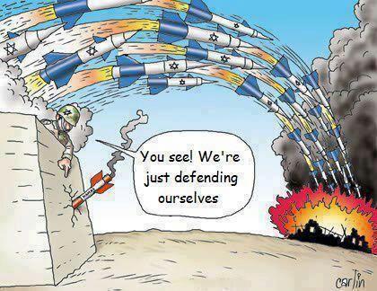 Gaza bombarded illustration