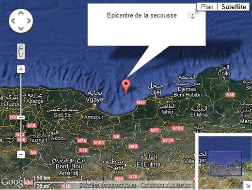 Seisms in Algeria