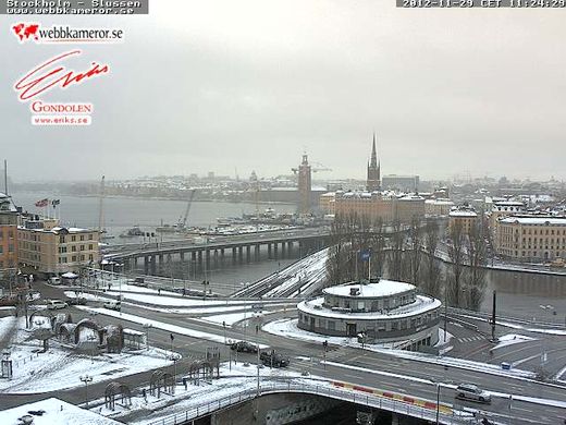 Stockholm under snowing