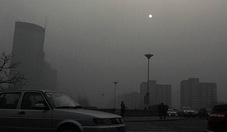 Chine Pékin sous un brouillard toxique