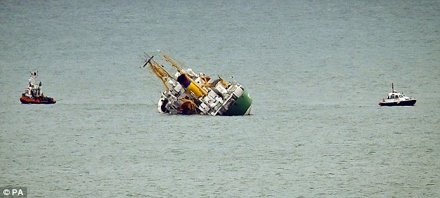 Collision entre deux navires au large du Devon, G.B.