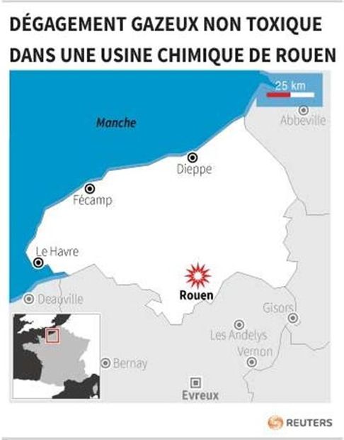 Rouen France map