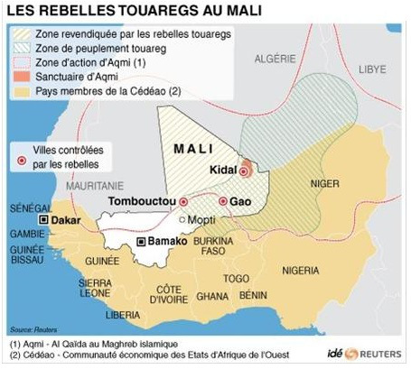 Map Mali touareg