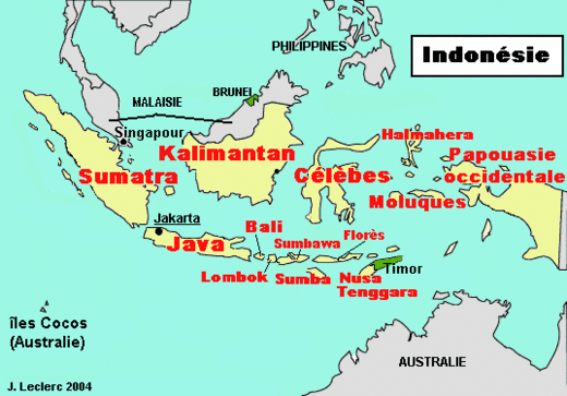 Indonesie map
