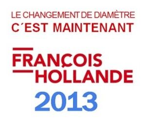 affiche: le changement de diamètre c'est maintenant-François Hollande-2013