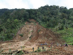 glissement de terrain en Indonésie
