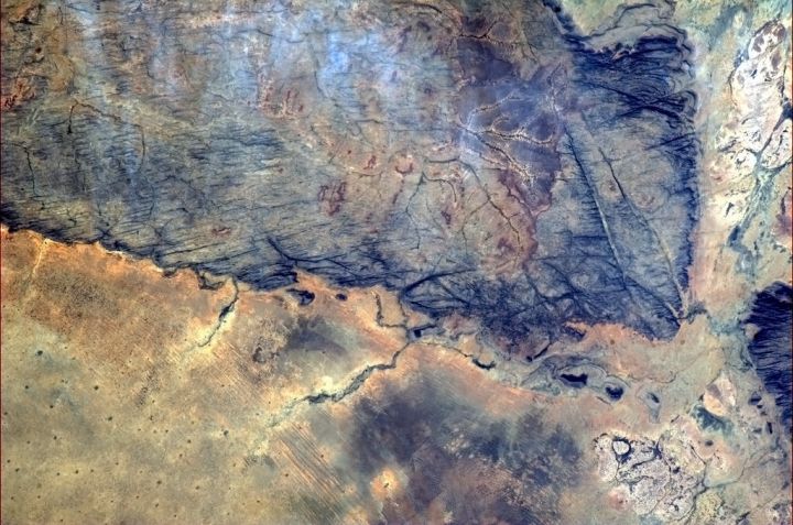 Désert sub-saharien vu de l'ISS
