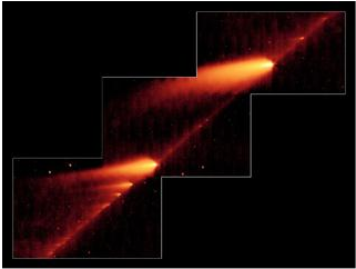 Fragments de la comète Schwassman-Wachmann en 2006