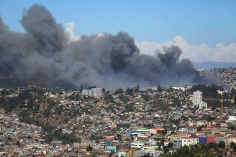 Valparaiso en feu le 15.02.2013