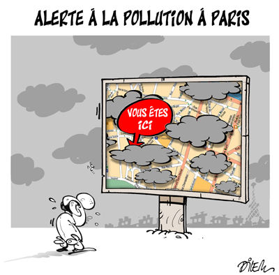 alerte pollution paris illustration