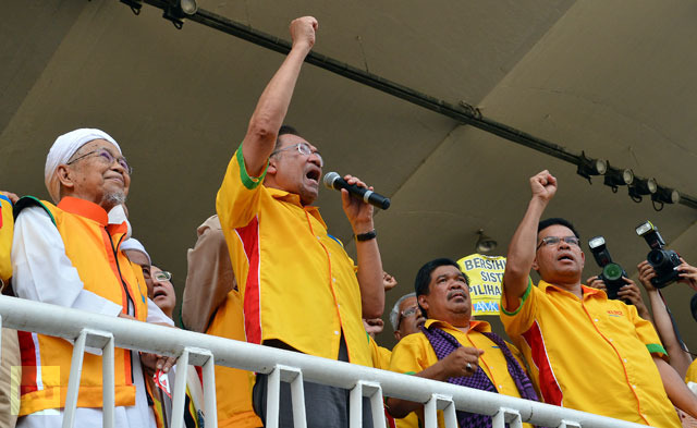 Anwar Ibrahim et co, meeting du Bersih en Malaisie