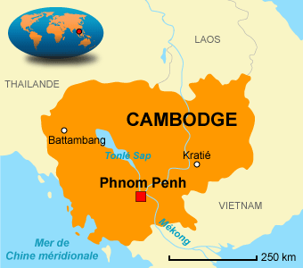 Cambodge map