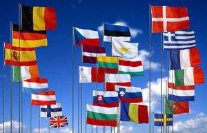 Les drapeaux de l'UE