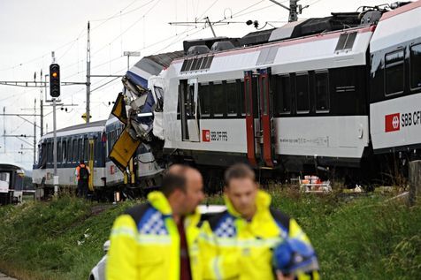 Collision de trains en Suisse Romande