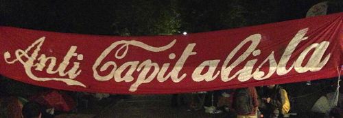 Bannière au parc Gezi, Turquie