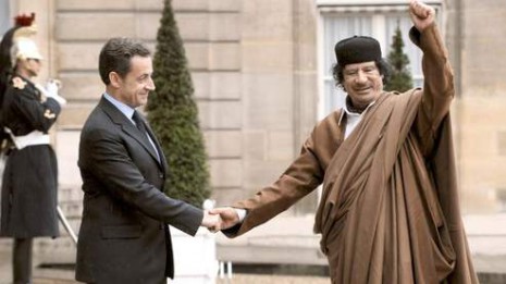 Kadhafi & Sarkozy à l'Elysée
