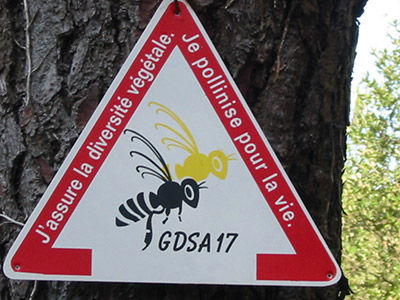 Panneau de signalisation abeilles