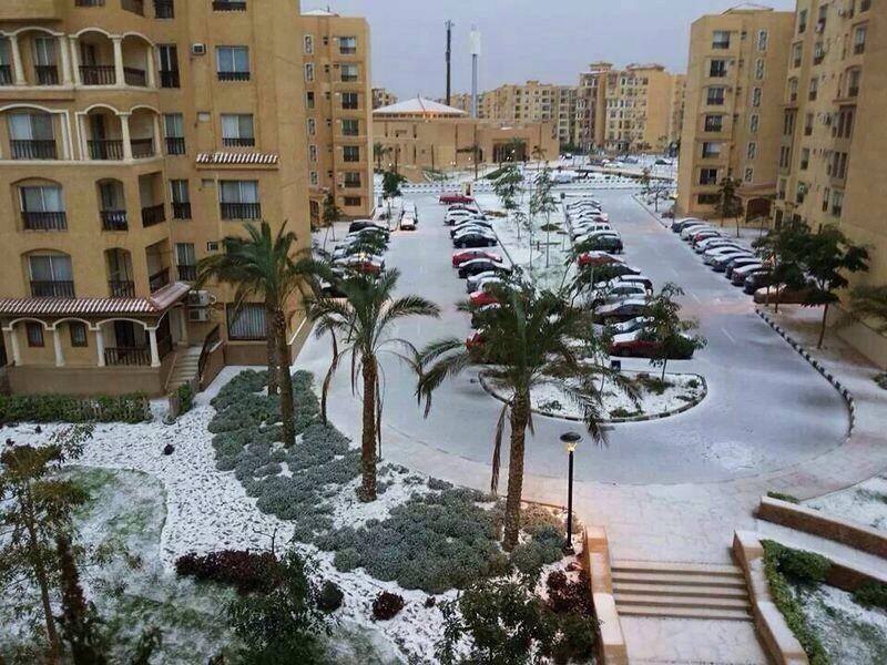 Neige au Caire, Egypte