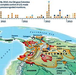 CIA Colombie FARC carte