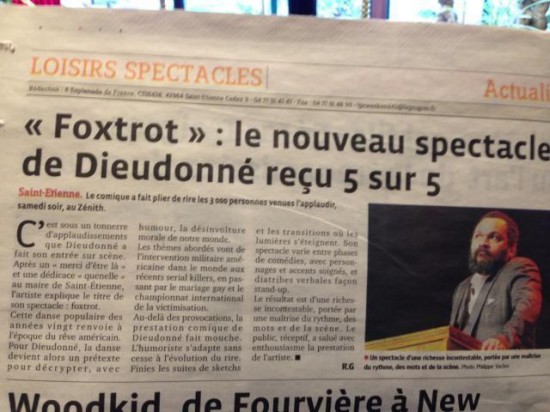 Article triomphe spectacle FoxTrot Dieudonné