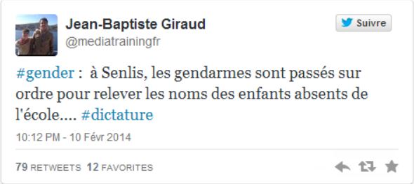 Tweet capture genre école Senlis gendarmes