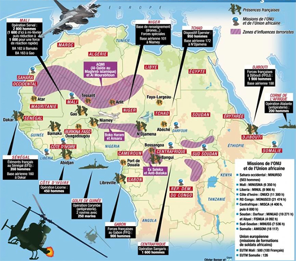 Les bases militaires françaises en Afrique