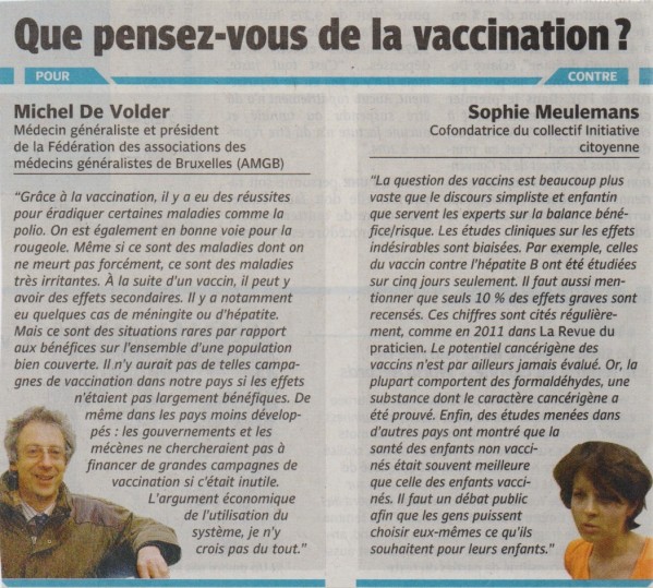 Presse article vaccins