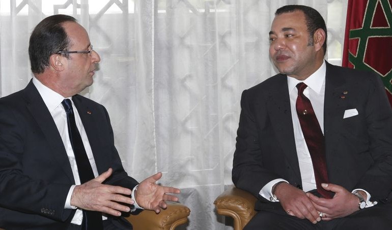 Le roi Mohammed VI du Maroc et François Holande