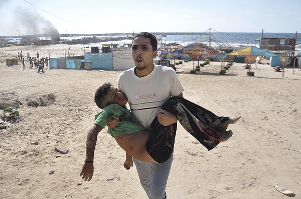 Israeli targets children at the beach