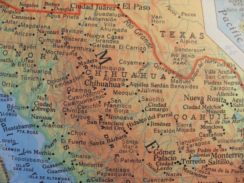 Mexico area map