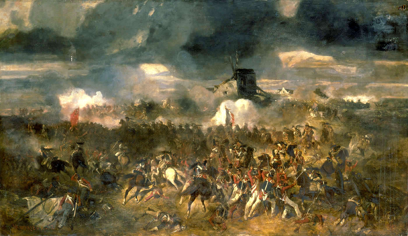 La bataille de Waterloo. 18 juin 1815, peinture de Clément-Auguste Andrieux