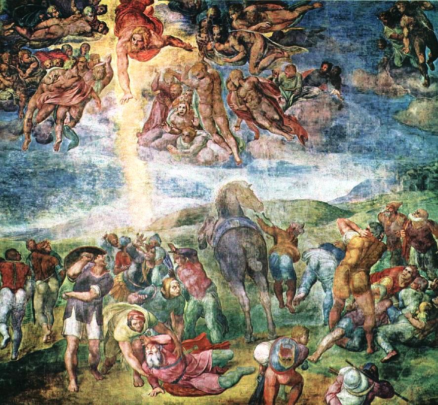 Conversion de St Paul - Fresque de Michelangelo Buonarroti, 1542-1545